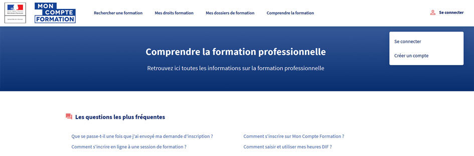 Comment m'inscrire à Mon Compte Formation ?